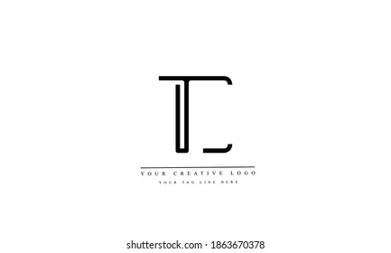 TC, T, C abstract vector logo monogram template