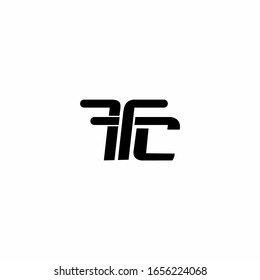 Letra TC T C Diseño del logotipo inicial