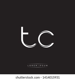 tc t c Logo Initial Letter Split Lowercase Modern Monogram