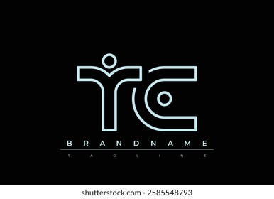 TC Technology Letter Logo Template. This tech letter logo is a graphic mark that uses letters to represent a technology company.