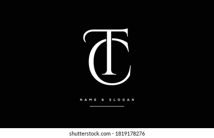 TC,CT,T,C Abstract Letters Logo Monogram