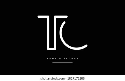 Monogramm für abstrakte Buchstaben des TC, CT, T, C-Logos