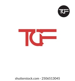 Diseño de monograma de letra de logotipo TCF