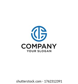 TCG letter logo vector circle
