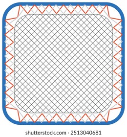 Marco de Tchoukball, red de rebote, marco de captura de rebote, ilustración