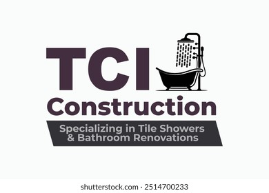 Logotipo de la obra de arte de la construcción de TCI