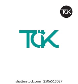 Diseño de monograma de letra de logotipo TCK