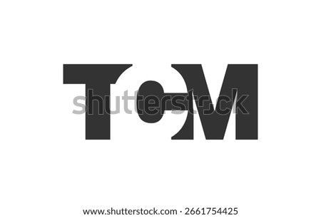 TCM logo design. Initial letter T C M bold font style for tech startups, consulting, corporate branding. Creative company name, headlines typography identity, trendy logotype. Vector illustration.