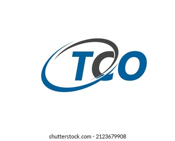 TCO letter creative modern elegant swoosh logo design