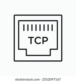 TCP icon. line style vector icon.