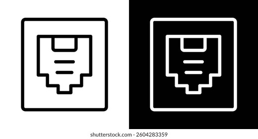TCP icons vectors set in stroke line style.