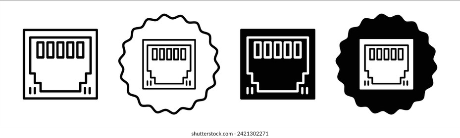 TCP set in black and white color. TCP simple flat icon vector