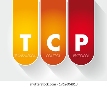 TCP - Transmission Control Protocol acronym, technology concept background