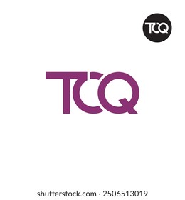 Diseño de monograma de letra de logotipo TCQ