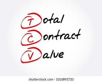 TCV - Total Contract Value acronym, business concept background