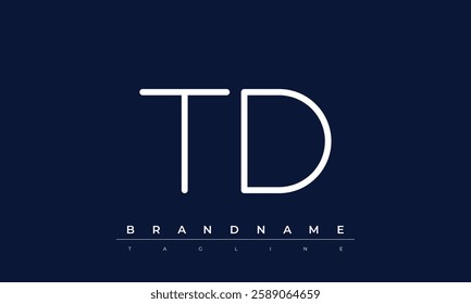 TD Abstract letter logo. This logo icon incorporate with abstract shape in the creative way