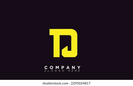 TD Alphabet letters Initials Monogram logo DT, T and D