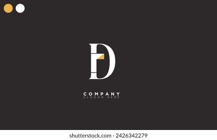  TD Letras del alfabeto Iniciales Monograma logo DT, T y D
