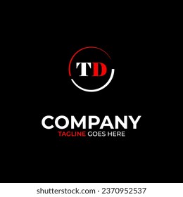 TD creative modern letters logo design template