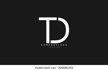 TD, DT, Logo-Design für abstrakte Anfangsbuchstaben