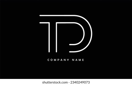 TD, DT Abstract Letters Logo Monogram