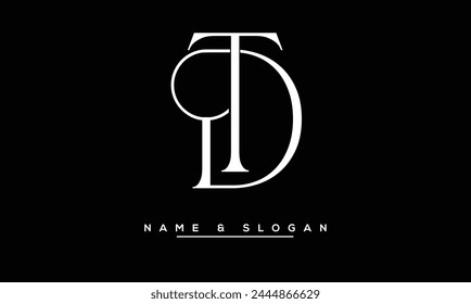 TD, DT Abstract Letters Logo Monogram