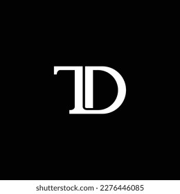 TD or DT abstract outstanding professional business awesome artistic branding company different colors illustration logo