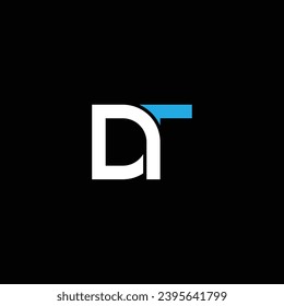 TD or DT abstract professional and business awesome letter design. Artistic branding company illustration logo.