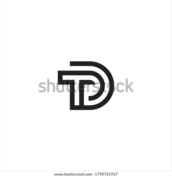 Td Dt Letter Logo Design Vector Stock Vector (Royalty Free) 1790761937