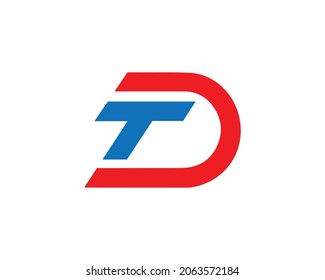 TD Or DT letter Logo And Icon Design Symbol Vector Template.	