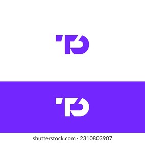 TD, DT letter modern branding logo