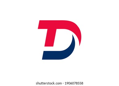 TD or DT letters logo design 
