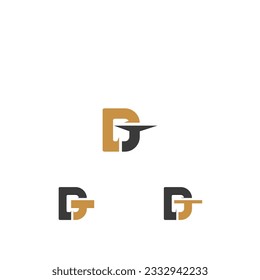 logotipo de TD o DT y diseño de iconos