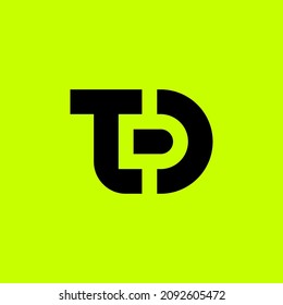 TD DT logo. the letter T and D perfectly combined into a new, modern and original Logo