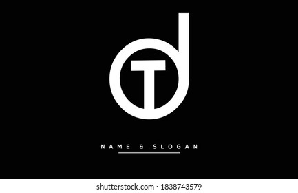 TD,DT,T,D Abstrakte Buchstaben Logo-Monogramm
