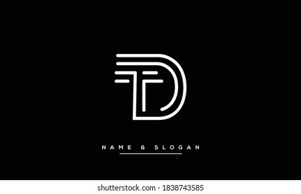 TD ,DT ,T ,D  Abstract Letters Logo Monogram