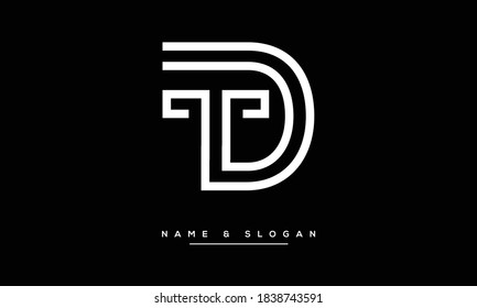 TD ,DT ,T ,D  Abstract Letters Logo Monogram