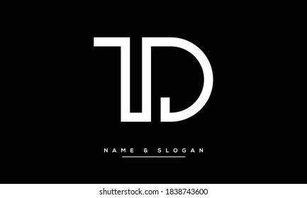 TD ,DT ,T ,D  Abstract Letters Logo Monogram