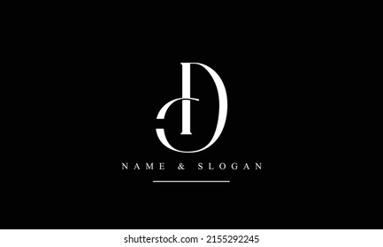 TD, DT, T, D abstract letters logo monogram