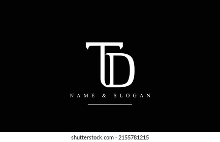 TD, DT, T, D abstract letters logo monogram