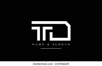 TD, DT, T, D abstract letters logo monogram