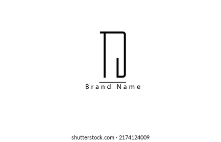 TD DT T D abstract vector logo monogram template