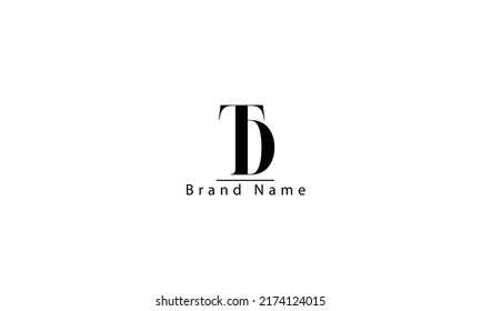 TD DT T D abstract vector logo monogram template