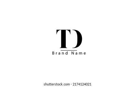 TD DT T D abstract vector logo monogram template