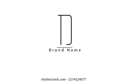 TD DT T D abstract vector logo monogram template