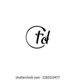 TD fashion initial logo concept in high quality professional design that will print well across any print media