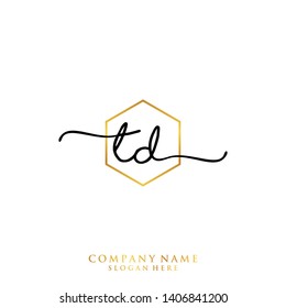 TD Initial handwriting logo template
