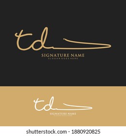 TD Initial letter handwriting and signature logo.