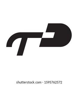 TD initial letter logo template vector icon design
