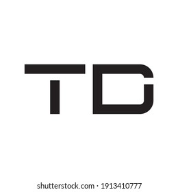td initial letter vector logo